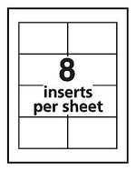 Avery Printable Laser/Inkjet Name Badge Insert Refills, 2 1/4" x 3 1/2", White, 400 Inserts Per Box (5390)