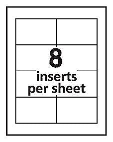 Avery Printable Laser/Inkjet Name Badge Insert Refills, 2 1/4" x 3 1/2", White, 400 Inserts Per Box (5390)