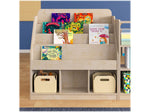 Flash Furniture Bright Beginnings 3-Section Modular Bookstand with Storage, 36" x 34.75", Brown (MKKE24282)