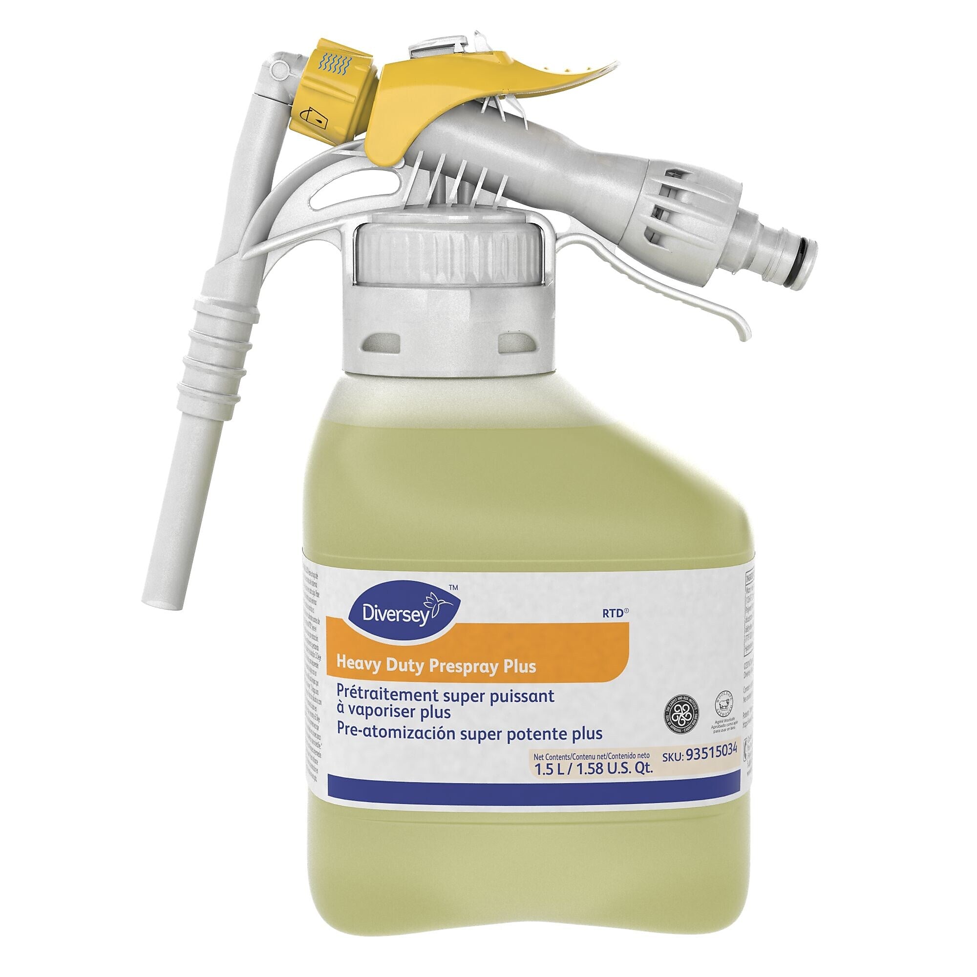 Diversey Floor Care Heavy Duty Pre-Spray Plus, RTD, Fruity Fresh Scent, 1.5 Liters, 2/Carton (904972)