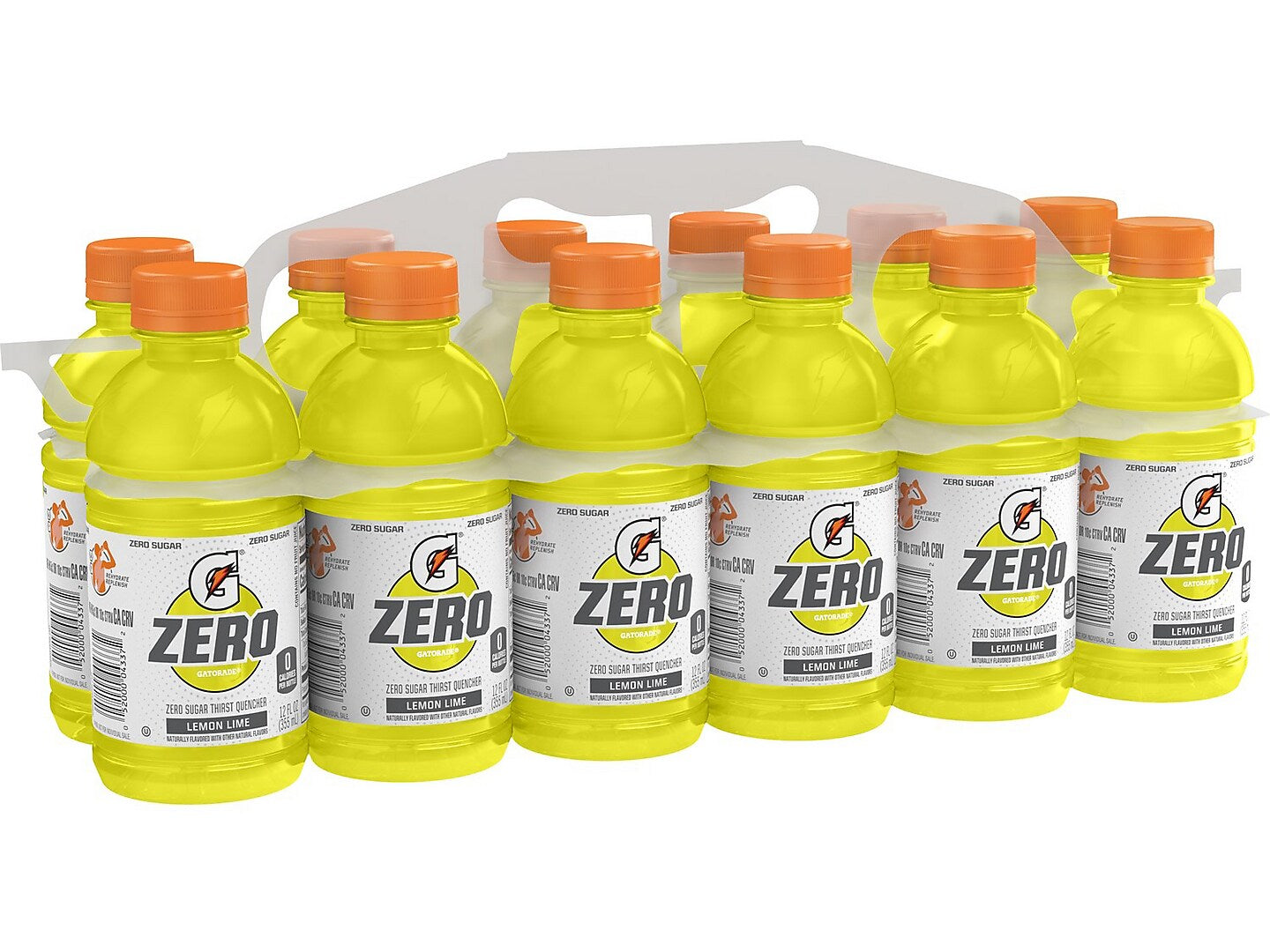 Gatorade Zero Sugar-Free Lemon-Lime Sports Drink, 12 fl. oz., 24 Bottles/Carton (4337)