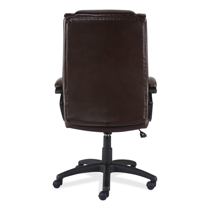 Alera Brosna Series Fixed Arm Leather Task Chair, Brown (ALEBRN42B59)