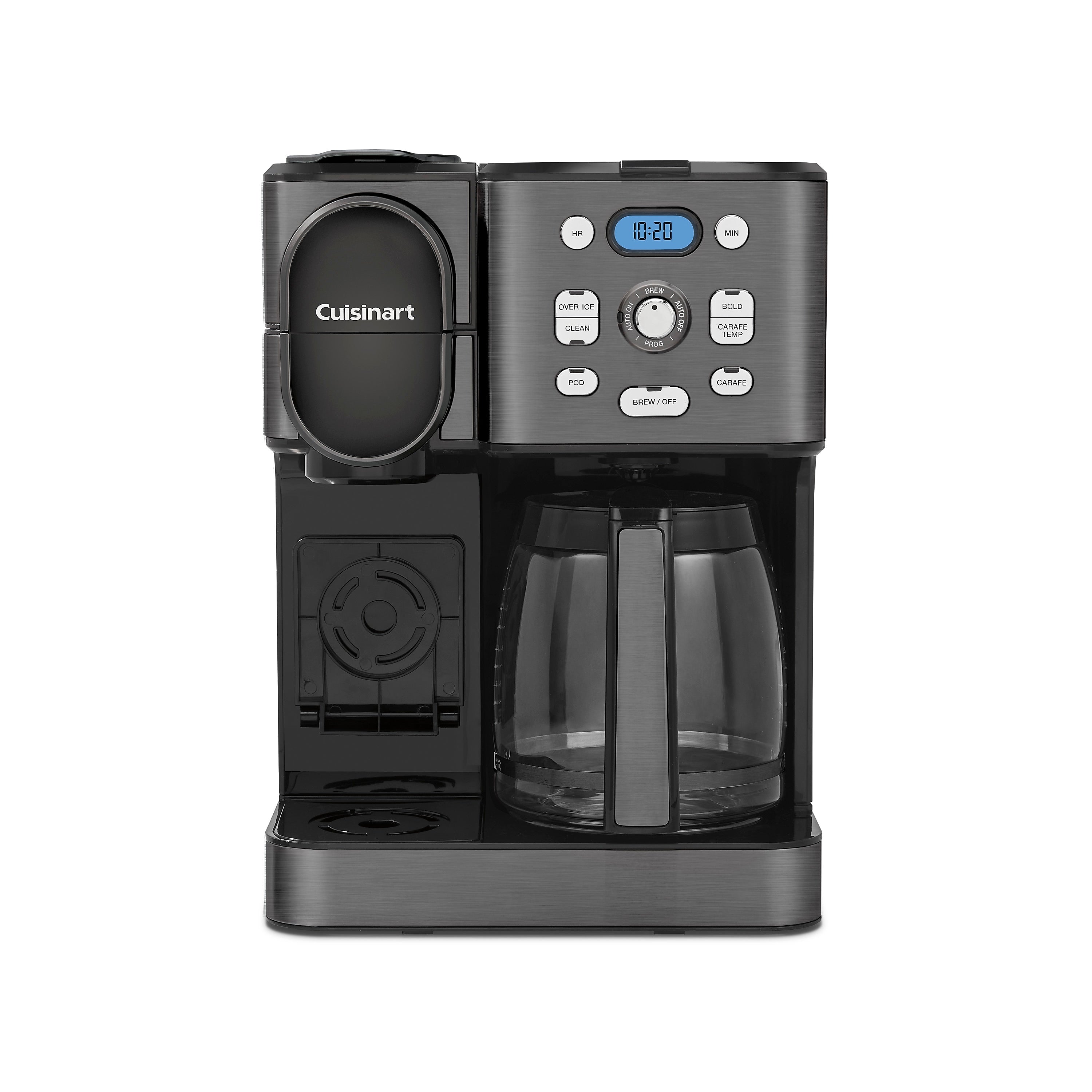 Cuisinart 12-Cups Single Serve & Automatic Drip Coffee Maker, Black Stainless (SS-16BKS)