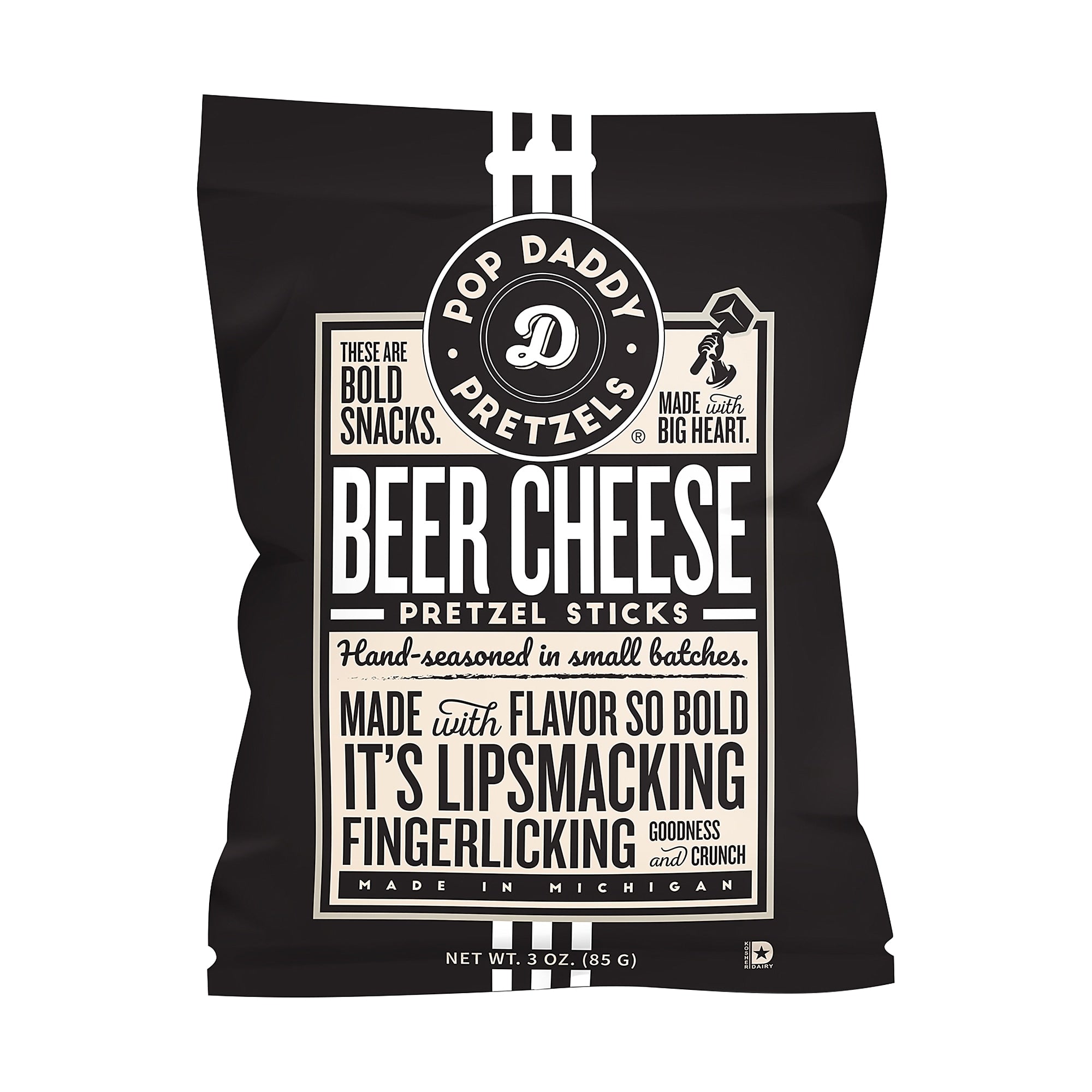 Pop Daddy Perrin Beer Cheese Seasoned Pretzel Sticks, 45 oz., 15/Pack (220-02549)