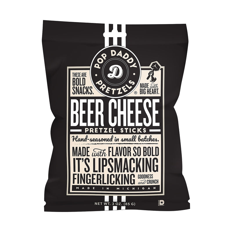 Pop Daddy Perrin Beer Cheese Seasoned Pretzel Sticks, 45 oz., 15/Pack (220-02549)