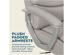 Thomasville Furniture Josephine Ergonomic Bonded Leather Swivel Manager Chair, Gray (60071-LGRY)