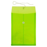 JAM Paper Standard Plastic Document File, Legal, Lime Green, 12/Pack (119B1LI)