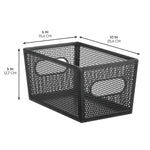 mDesign Steel Organizer, Matte Black (25988)