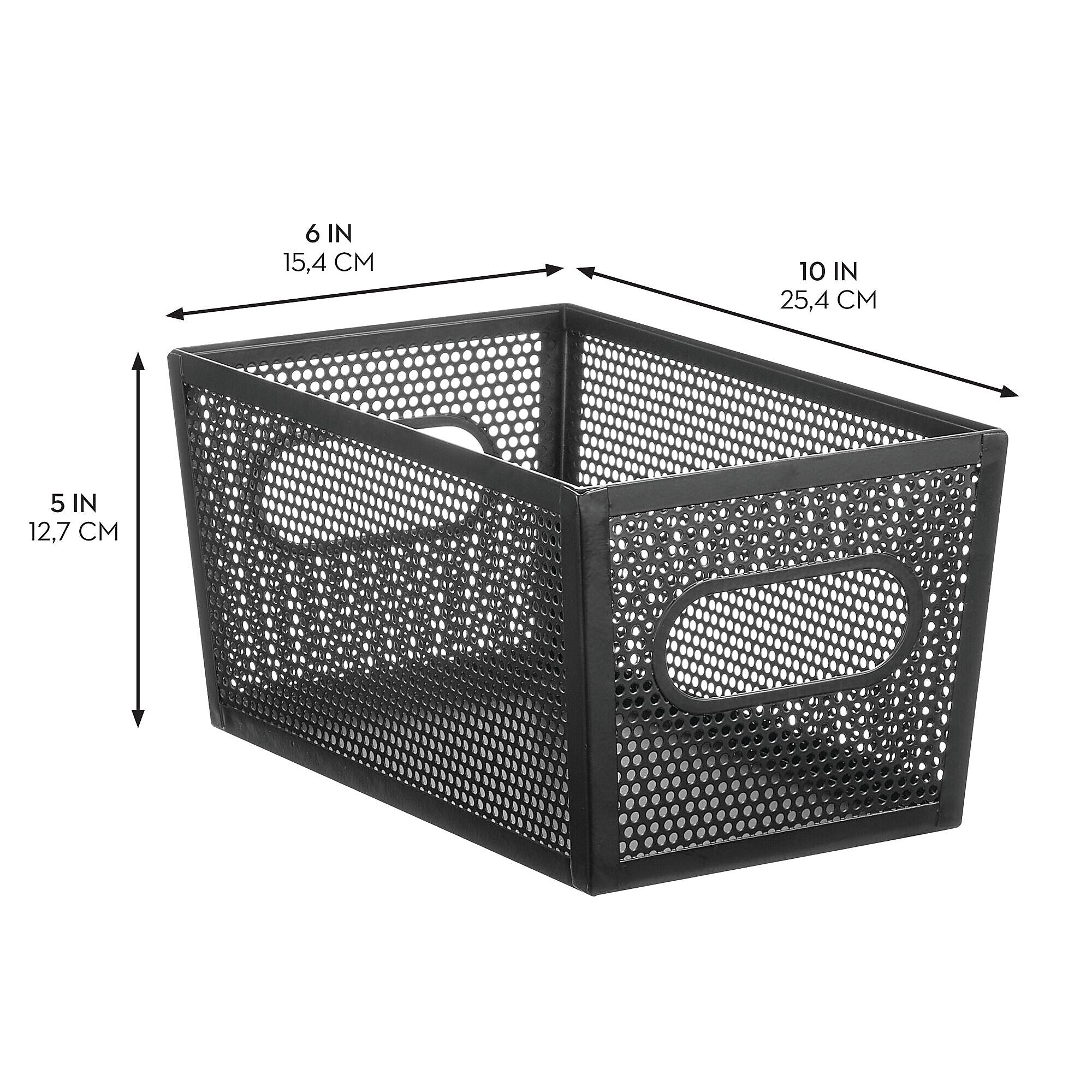 mDesign Steel Organizer, Matte Black (25988)