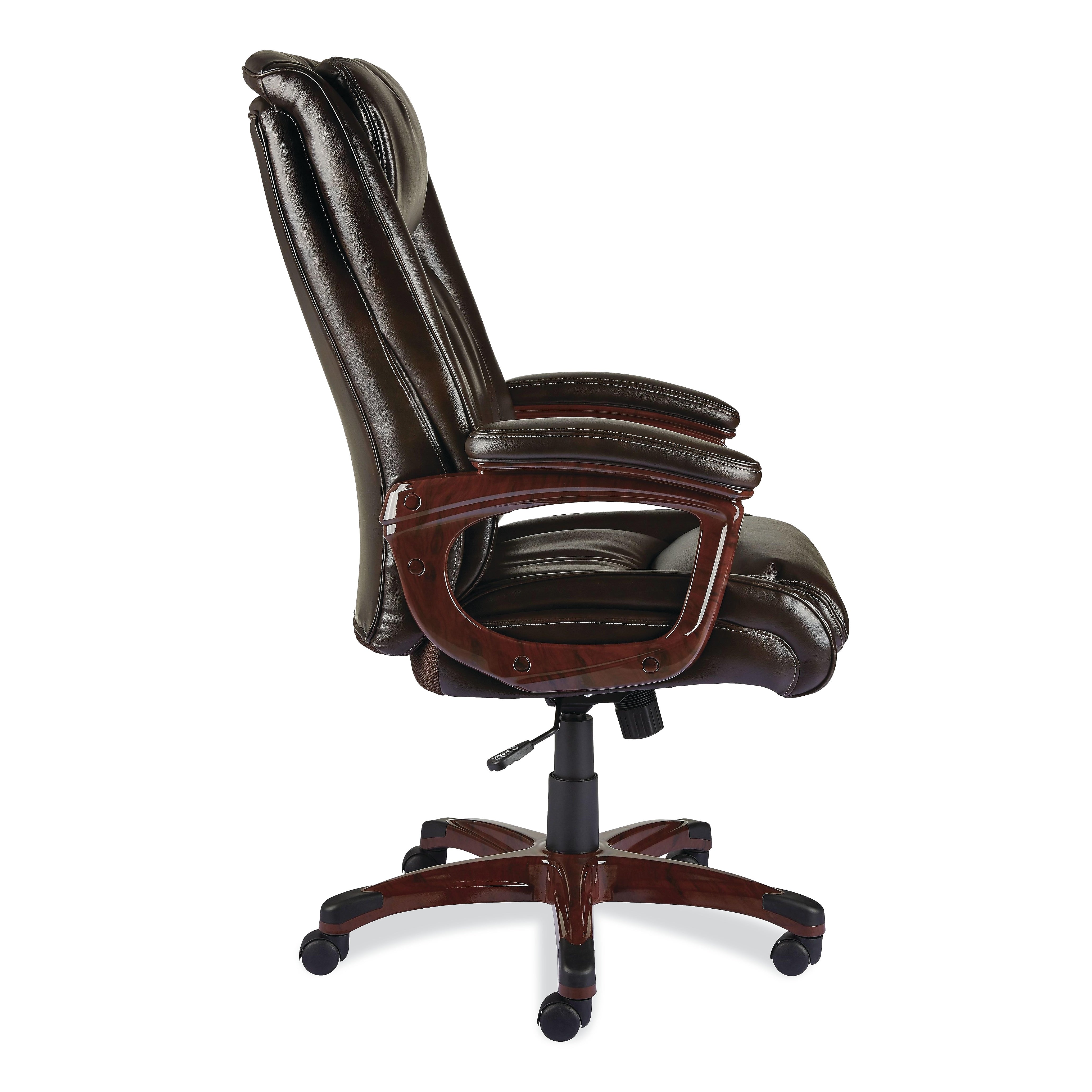Alera Darnick Series Fixed Arm Leather Manager Chair, Brown (ALEDN42B19)