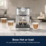 DeLonghi Linea Classic 2-Cups Automatic Espresso Machine, Stainless Steel (EM450M)