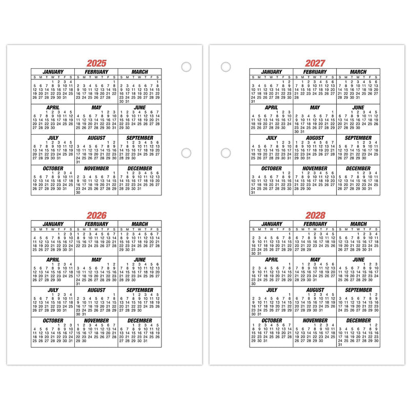 2026 AT-A-GLANCE Burkhart's Day Counter 7.5" x 4.5" Daily Calendar Refill Pages, White/Black (E712-50-26)