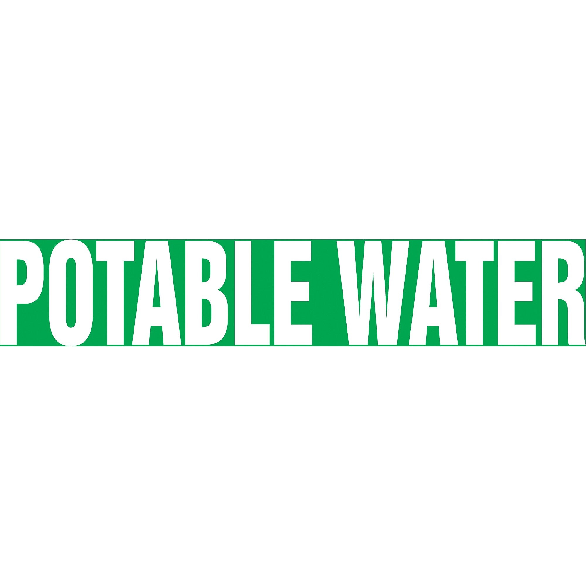 Accuform Self-Stick Pipe Marker, POTABLE WATER, 1-1/2" to 2", White/Green (RPK575SSB)