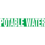 Accuform Self-Stick Pipe Marker, POTABLE WATER, 2-1/2" to 6", White/Green (RPK575SSD)