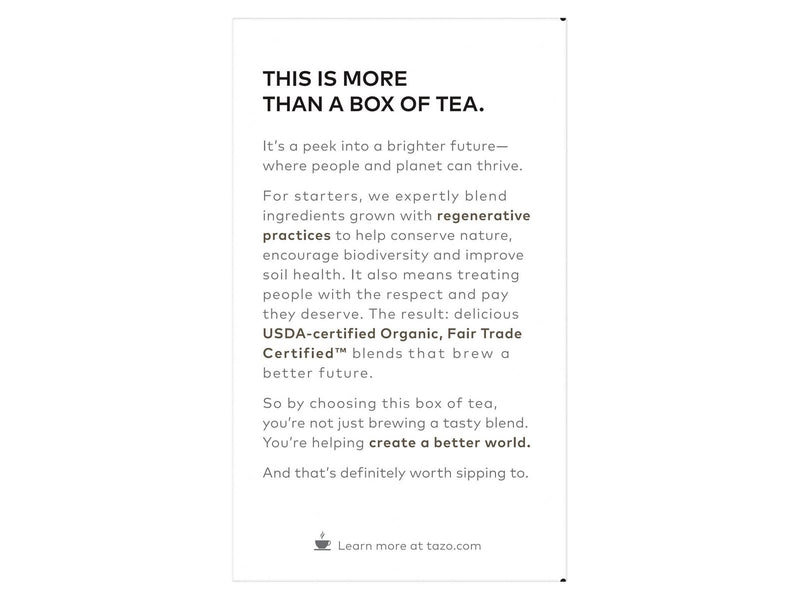 Tazo Earl Gray Black Tea, Tea Bag, 1.38 Oz., 16/Box (10794522003522)