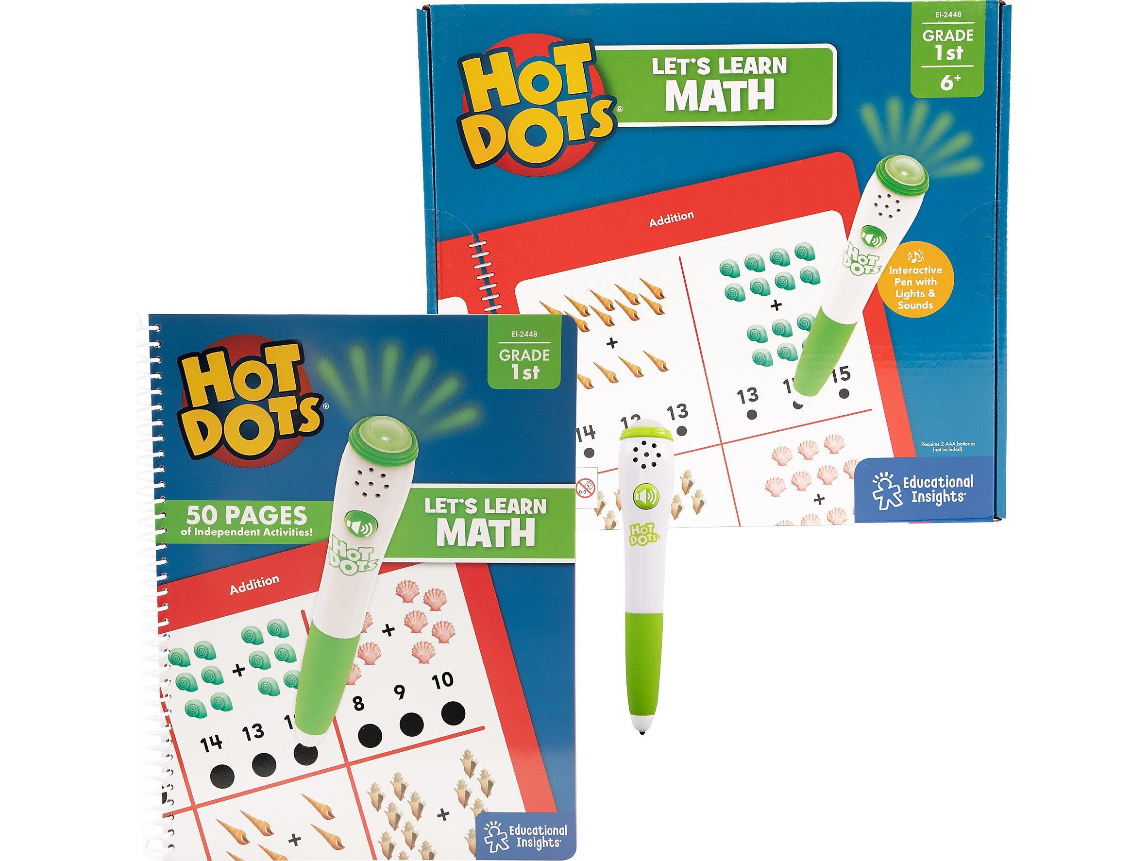 Educational Insights Hot Dots Let's Learn Math Workbook Set (2448)