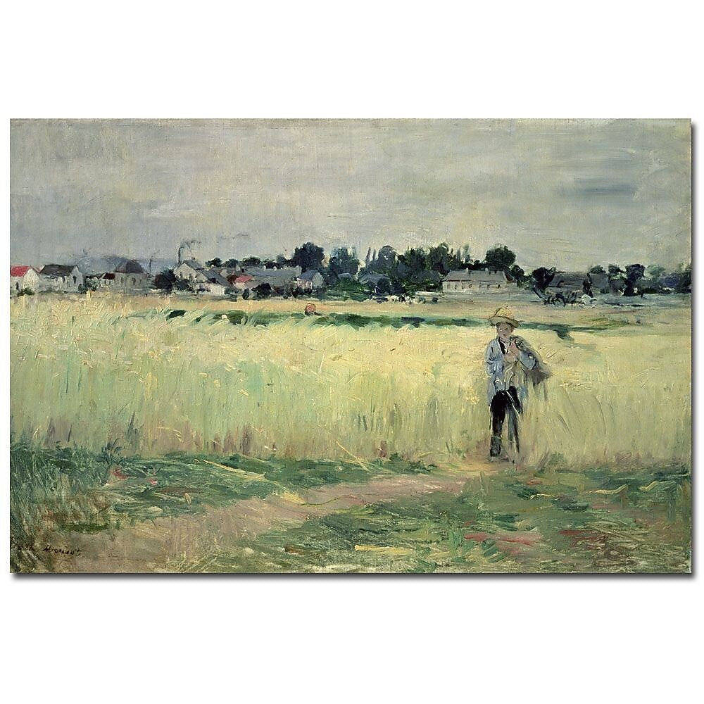 Trademark Fine Art Berthe Morisot 'In the Wheatfields at Gennefilliers, 1875' 22x32 Inches