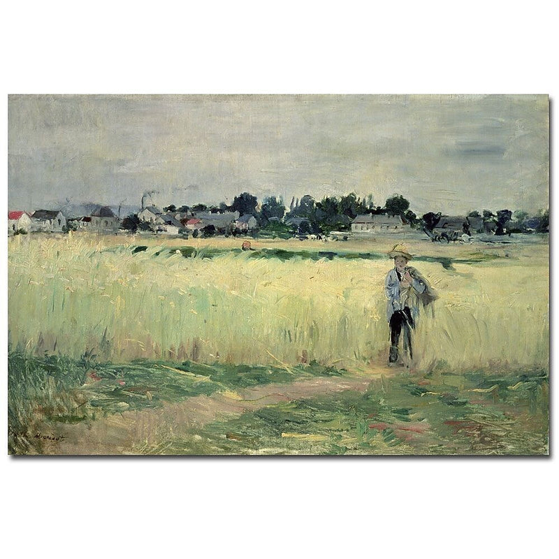 Trademark Fine Art Berthe Morisot 'In the Wheatfields at Gennefilliers, 1875' 22x32 Inches