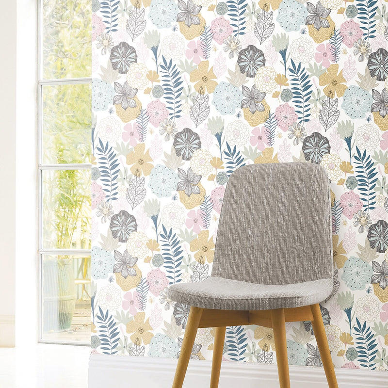 York Wallcoverings Perennial Blooms Peel and Stick Wallpaper (RMK11328WP)