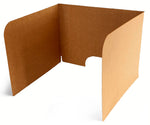Classroom Products Foldable Cardboard Freestanding Privacy Shield, 19"H x 26"W, Kraft, 10/Box (1910 KR)