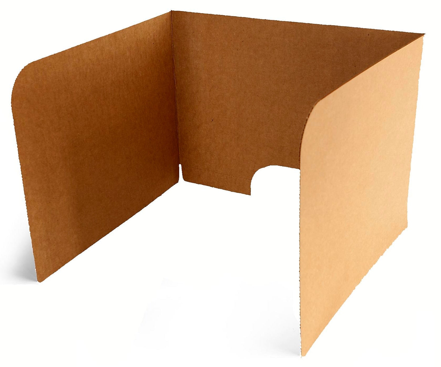 Classroom Products Foldable Cardboard Freestanding Privacy Shield, 19"H x 26"W, Kraft, 20/Box (1920 KR)