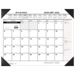 2026 AT-A-GLANCE 21.75" x 17" Monthly Desk Pad Calendar, White/Black (SK1170-00-26)