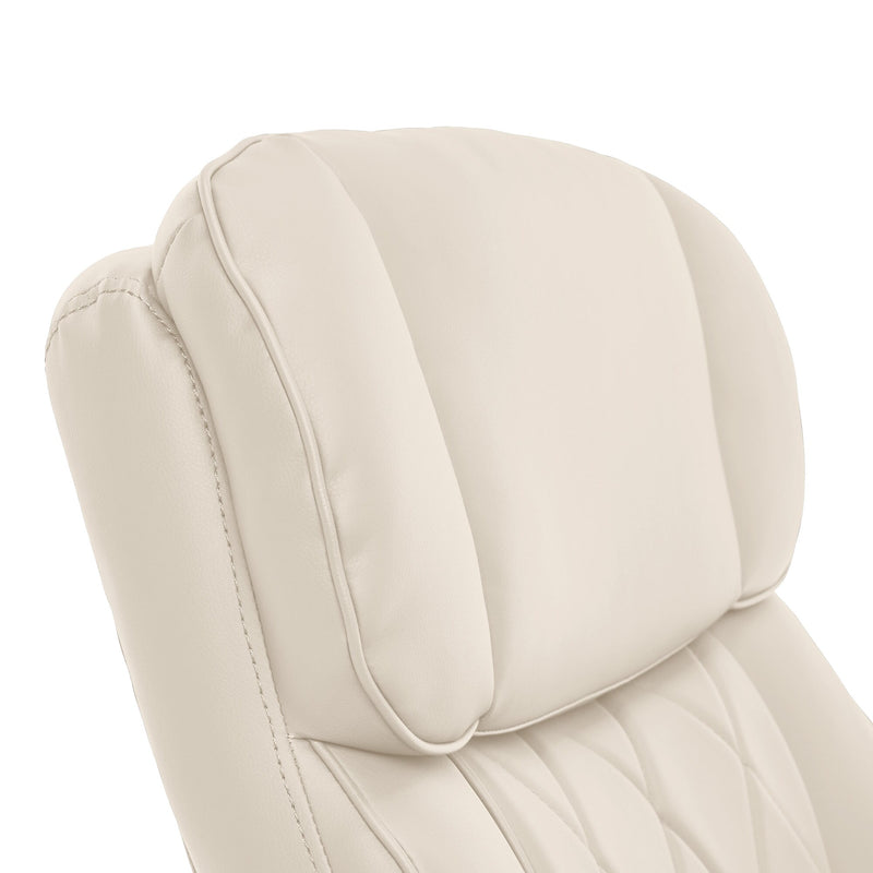 La-Z-Boy Sutherland Ergonomic Bonded Leather Swivel Computer and Desk Chair, Ivory (CHR10048C)
