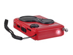 Jensen Wireless AM/FM Weather Band Radio with Flashlight, Red/Black (JEP-100)