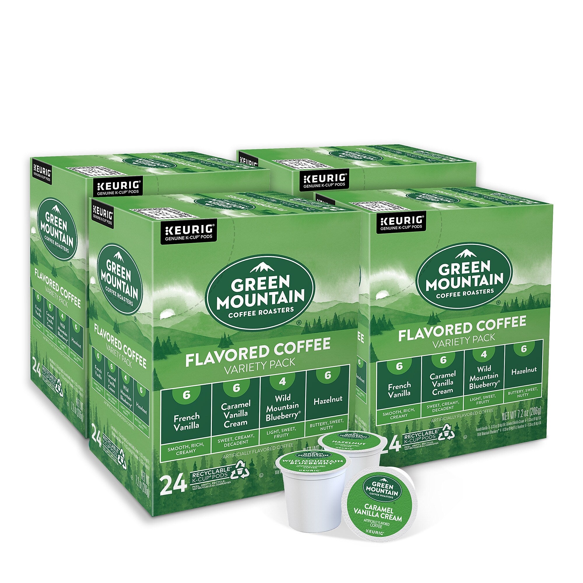 Green Mountain Variety Pack Coffee Keurig® K-Cup® Pods, Light Roast, 96/Carton (GMT6502CT)