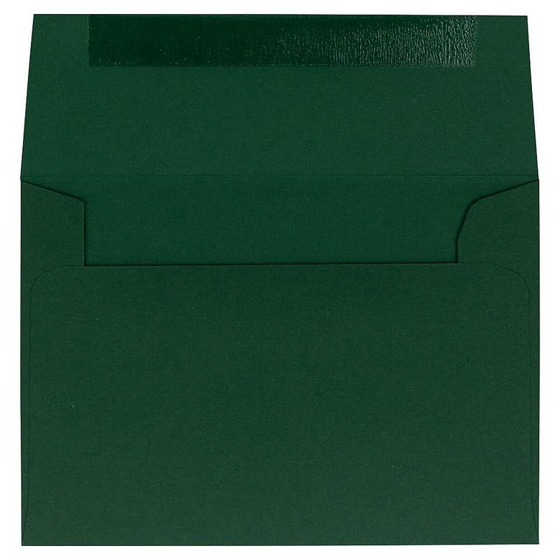 JAM Paper 4Bar A1 Booklet Envelope 3 5/8" x 5 1/8", Dark Green, 100/Pack (63932585d)