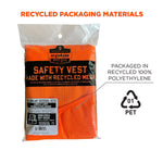 GloWear 8205HL-ECO High Visibility Sleeveless Vest, ANSI Type R Class 2, Orange, 4X/5X, (21999)