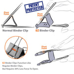 Officemate EZ Large Binder Clips, Gray, 16 Clips/Pack (99216)