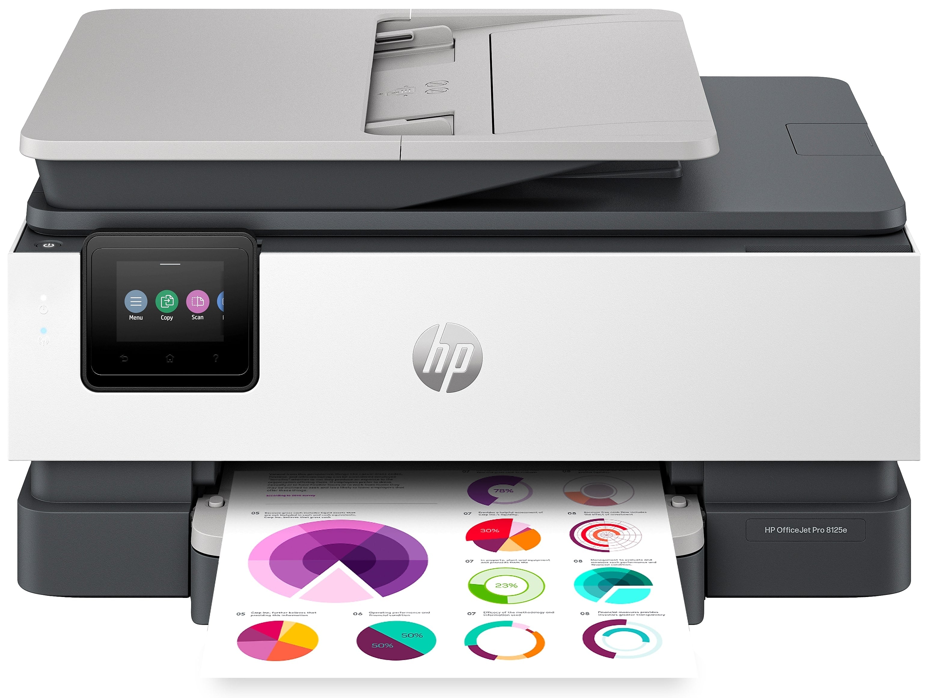 HP OfficeJet Pro 8125e Wireless Color All-in-One Printer, Print, Scan, Copy, Best for Home Office, 3 Months FREE Ink (405T6A)