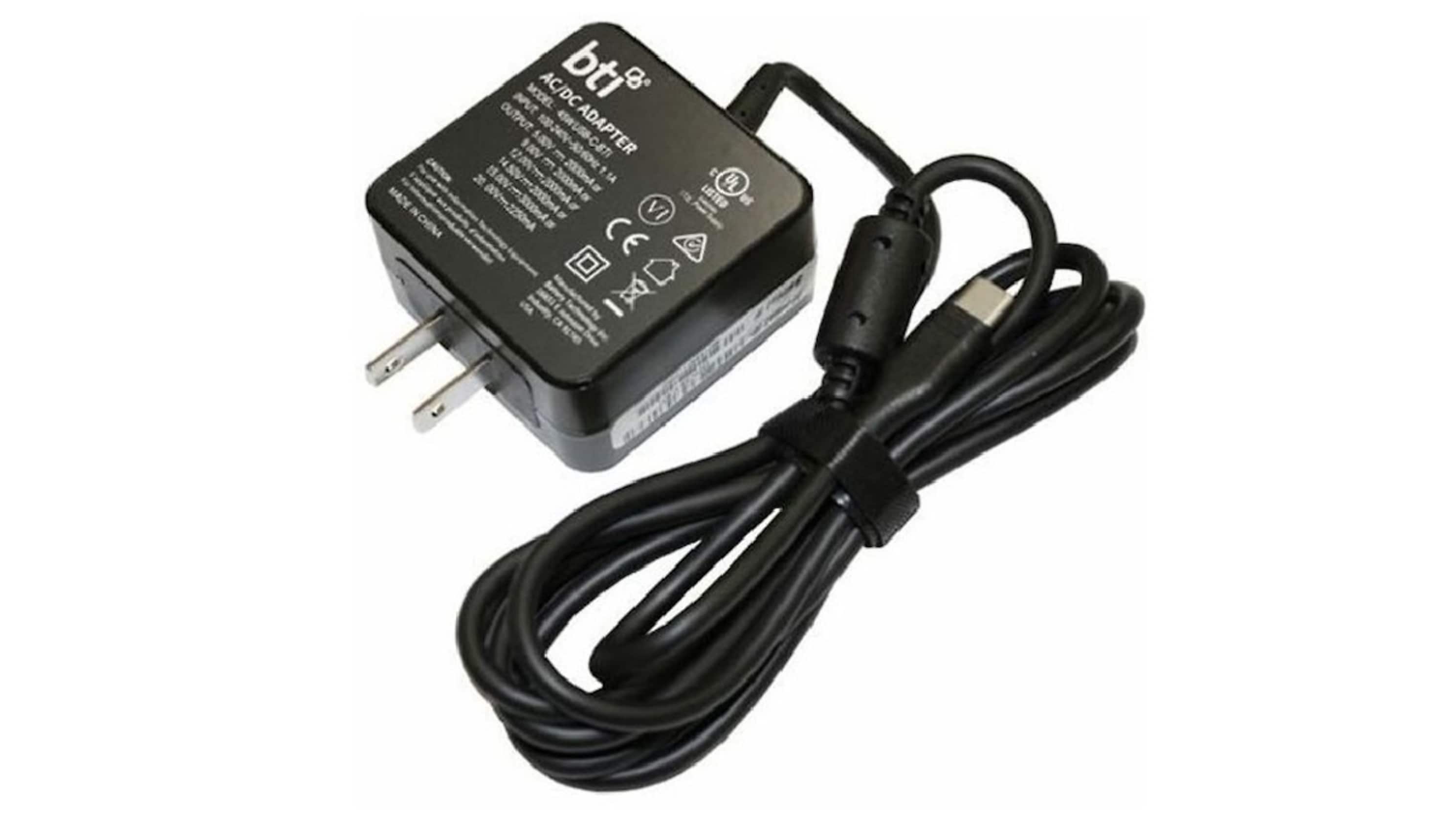 BTI 45W Type-C Laptop Adapter & Charger for Chromebook, Black (5A10W86247-BTI)