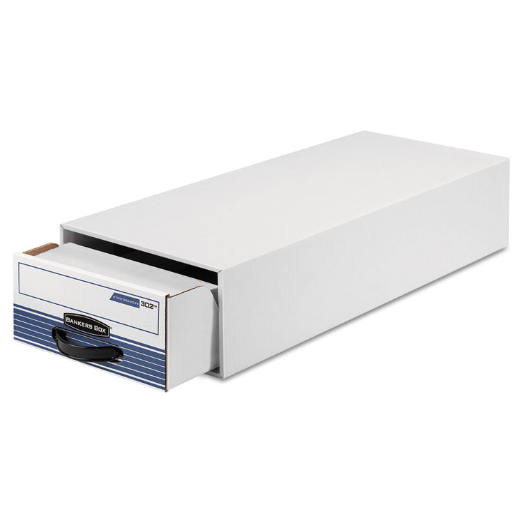 Stor/drawer Steel Plus Extra Space-Savings Storage Drawers, 10.5" X 25.25" X 5.25", White/blue, 12/carton