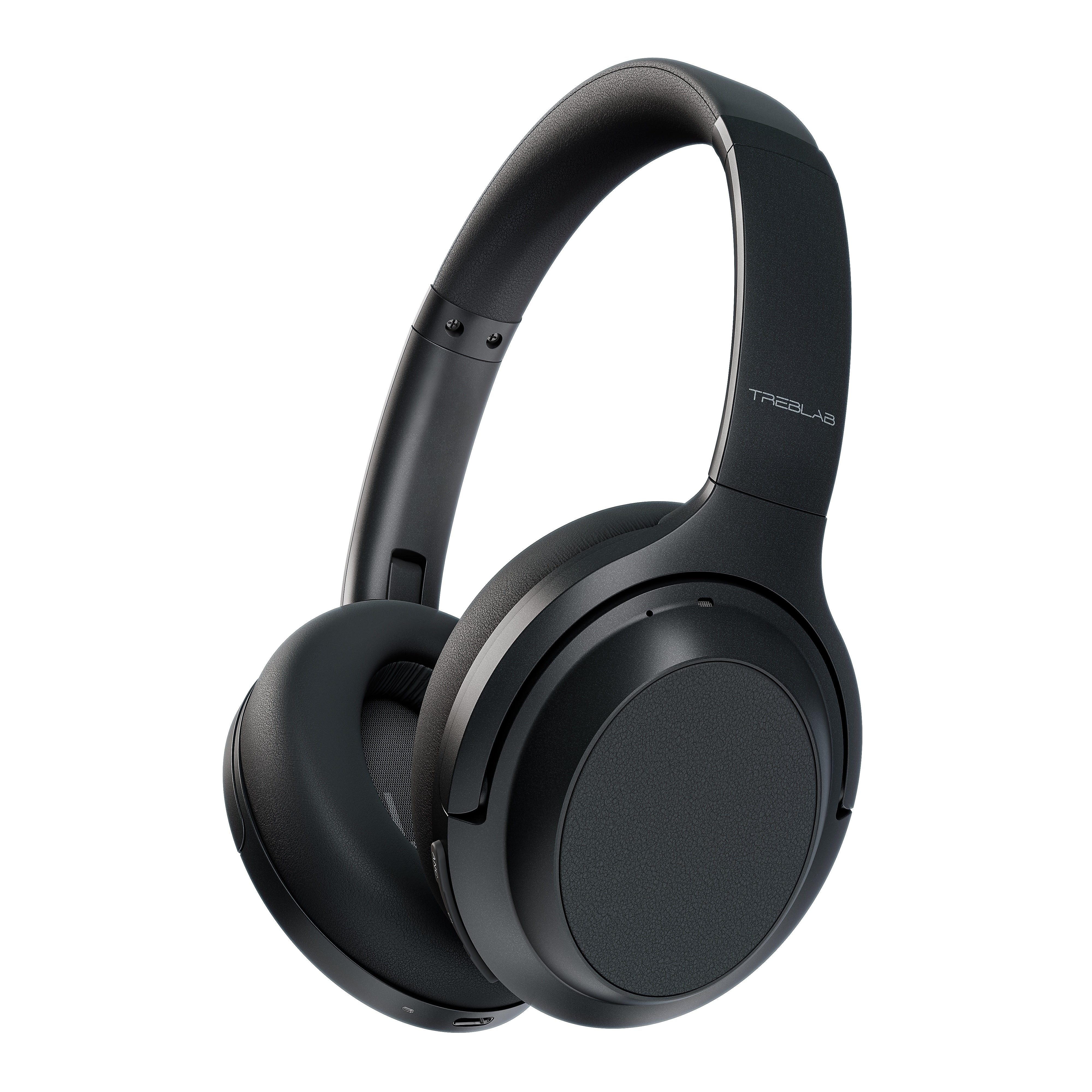 TREBLAB Z7-PRO Wireless Hybrid Active Noise Canceling Headphones, Bluetooth, Black