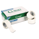 Paper Adhesive Tape, Medium-Duty, Acrylic/Paper, 1" x 10 yds, White, 12/Pack
