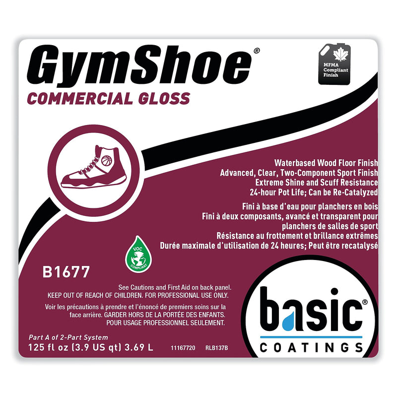 Betco GymShoe Gloss Sport Finish, Mild Scent, 1 Gal. Bottle, 4/Carton (BETB16774312)