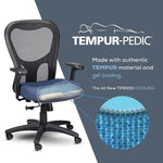 Tempur-Pedic Ergonomic Fabric/Mesh Swivel Task Chair, Burgundy/Black (TP9000-C-BURG)