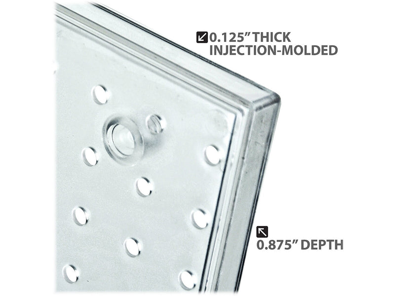 Azar Pegboard 10-Pocket Wall Brochure Holder, 24" x 24", Clear (700680)