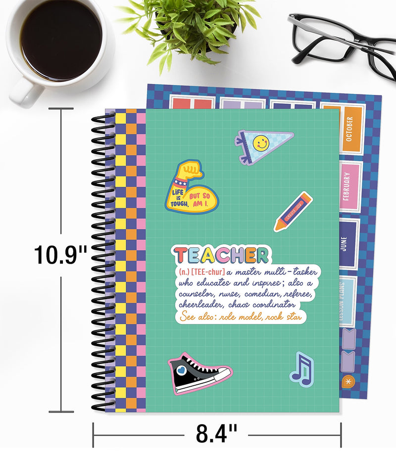Carson Dellosa Education We Stick Together Teacher Planner, 128 pages, 116 stickers (CDP105050)