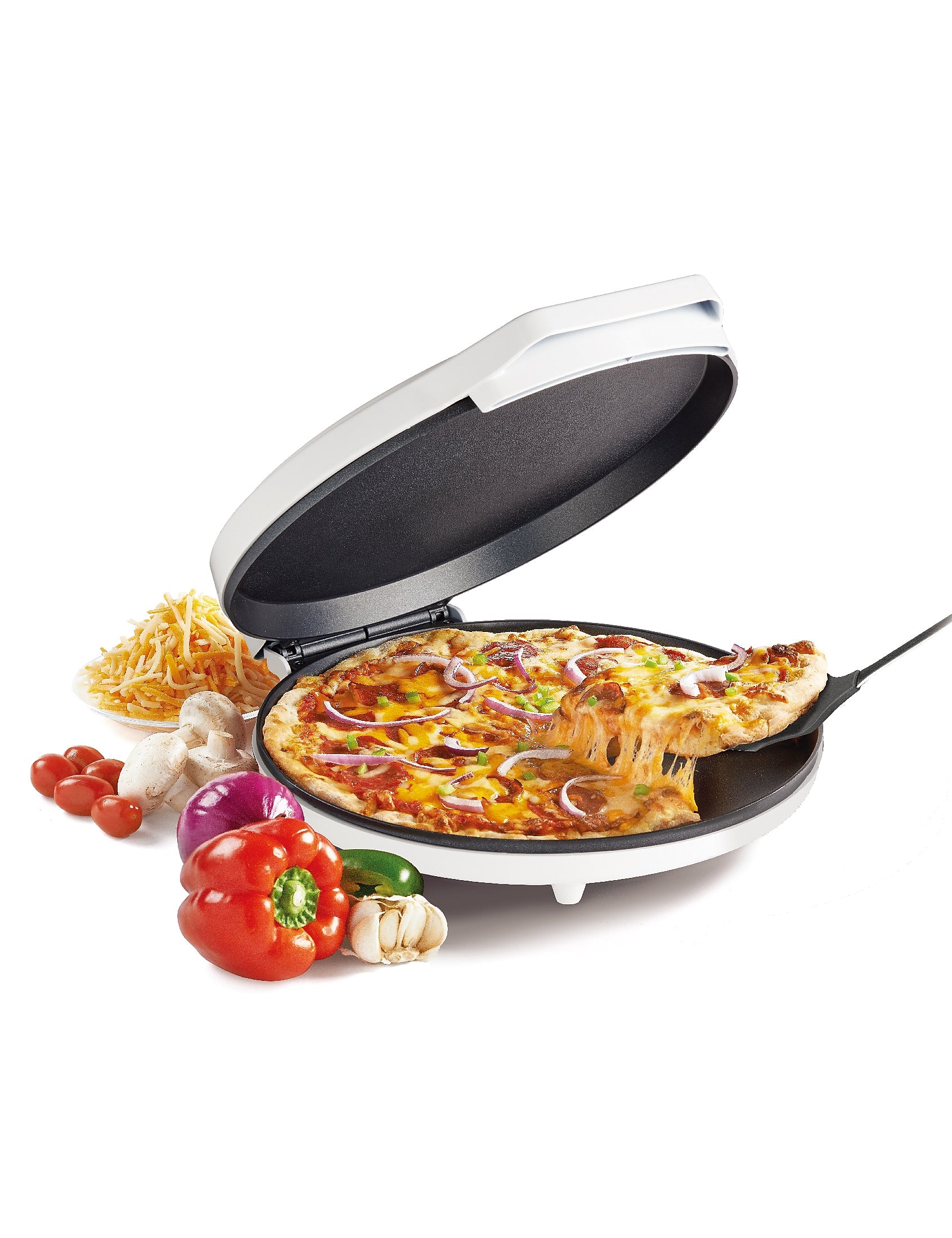 Betty Crocker 12-Inch Pizza Maker Plus, Silver (BC-2958CS)