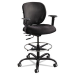 Vue Heavy-Duty Extended-Height Stool, Supports Up To 350 Lb, 23" To 32.5" Seat Height, Black Fabric