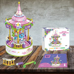 Contixo Carousel Building Block Set with Music Box, 488 Pieces/Set (CNXBK02)