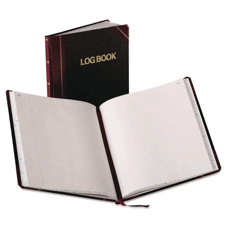 Log Book, List-Management Format with Medium/College Ruling, Black/Red Cover, (150) 10.13 x 7.78 Sheets