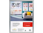 Excello Global Products Snap Frame Poster Holder, 24" x 18", Wall Mounted, Silver Aluminum (EGP-SF-1824-S)