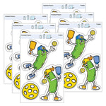 Trend Enterprises Pickleball Players Vinyl Stickers, Multicolored, 3/Pack, 6/Packs/Bundle (T-62003-6)