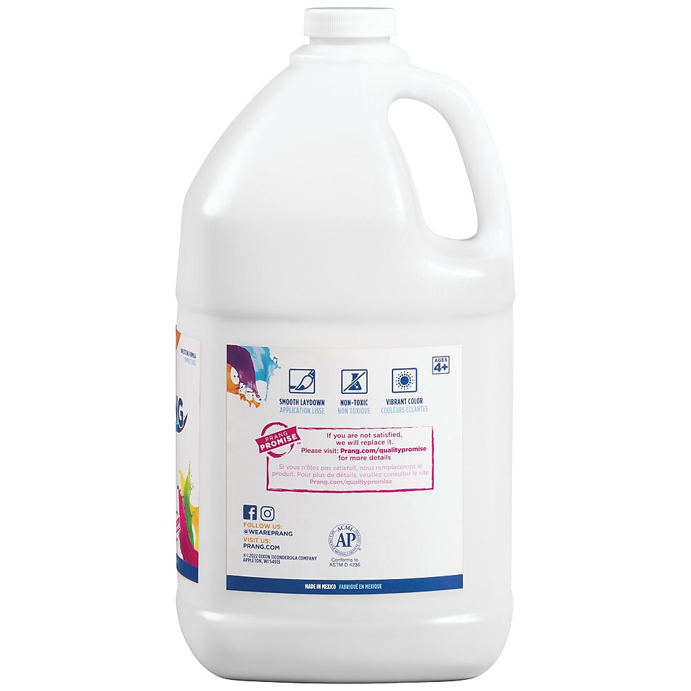 Prang Ready-to-Use Washable Tempera Paint, White, 128 oz. (22809)