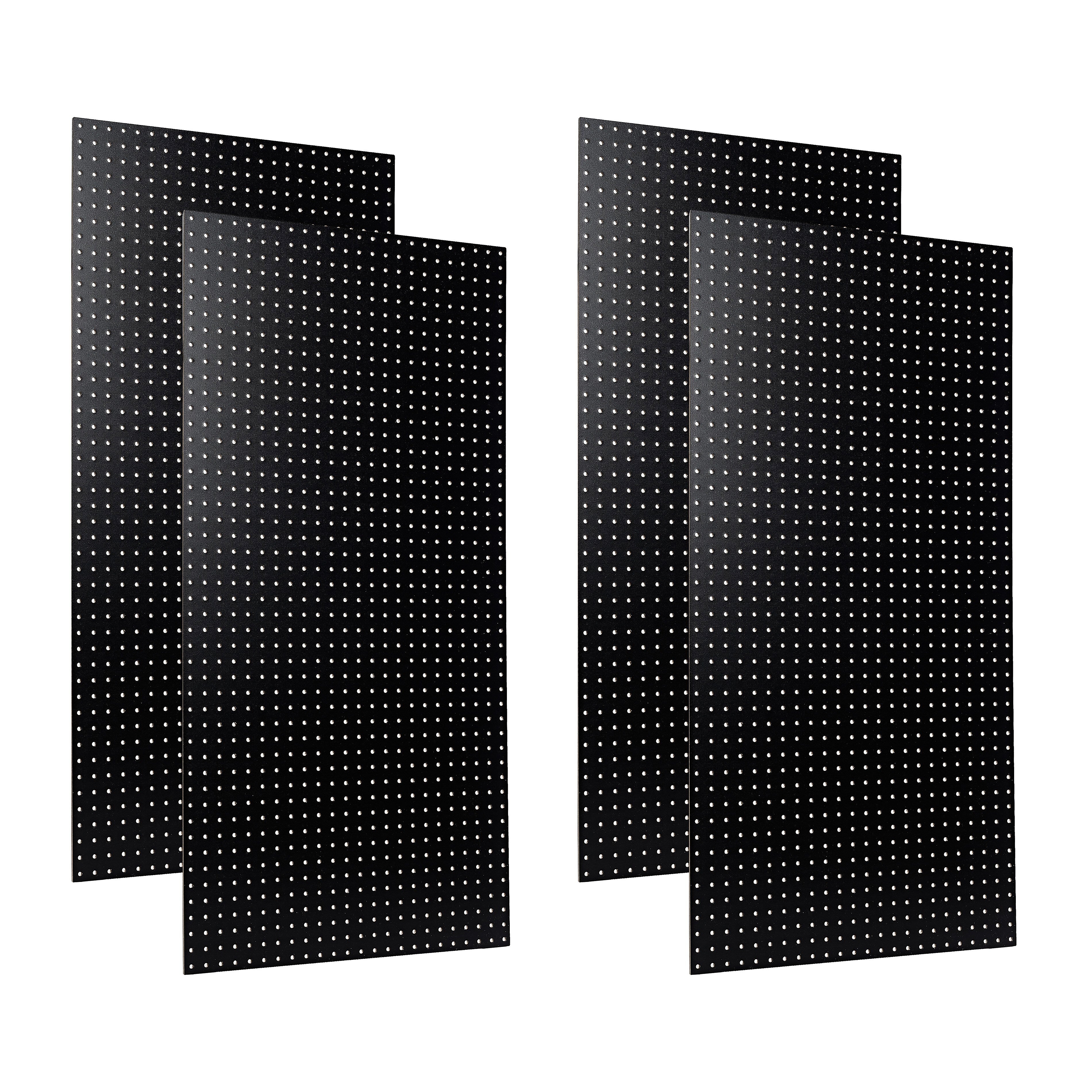 Triton Products HDF Pegboard 24" x 48" x 1/4", Set of 4 (TPB-4BK)