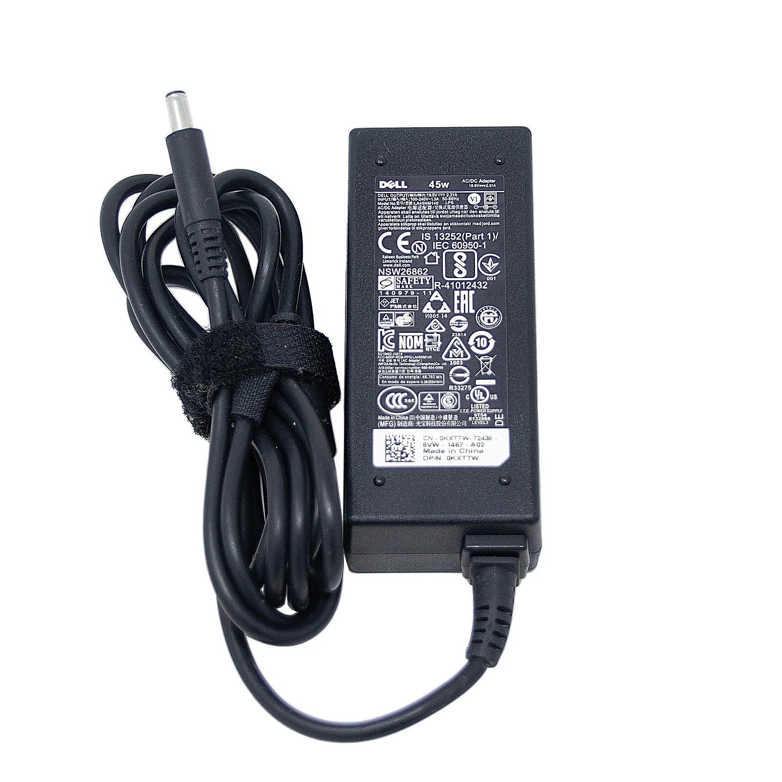 Dell 45W Slim, AC Power Adapter for Dell Laptop, Black (R8GF3)